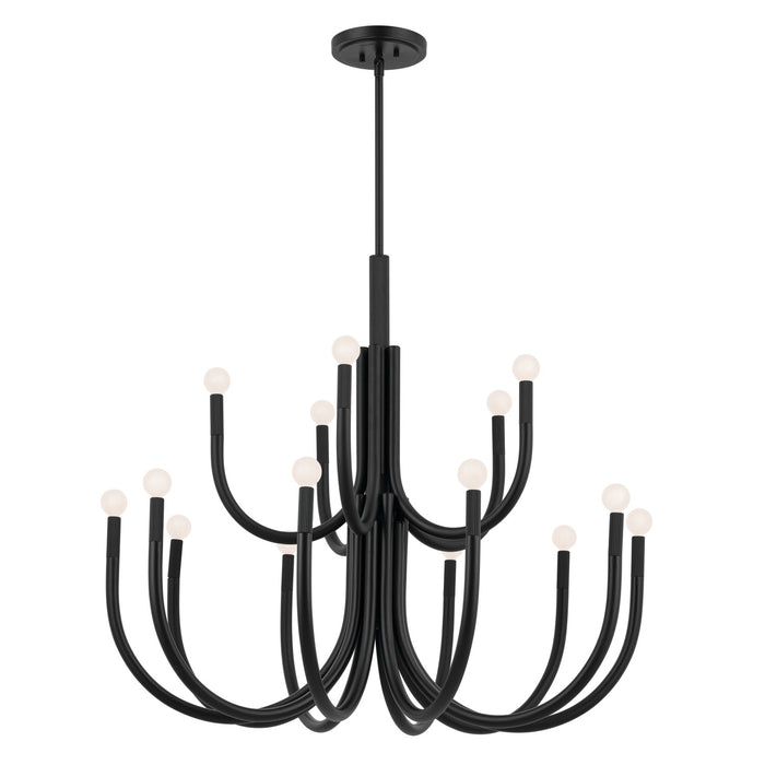 Myhouse Lighting Kichler - 52552BK - 15 Light Chandelier - Odensa - Black