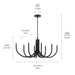 Myhouse Lighting Kichler - 52553BK - Eight Light Chandelier - Odensa - Black