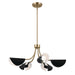 Myhouse Lighting Kichler - 52558CPZBK - Five Light Chandelier/Semi Flush - Arcus - Champagne Bronze