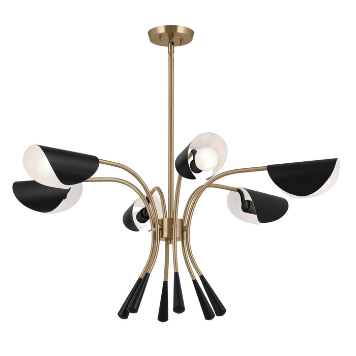 Myhouse Lighting Kichler - 52559CPZBK - Six Light Chandelier - Arcus - Champagne Bronze