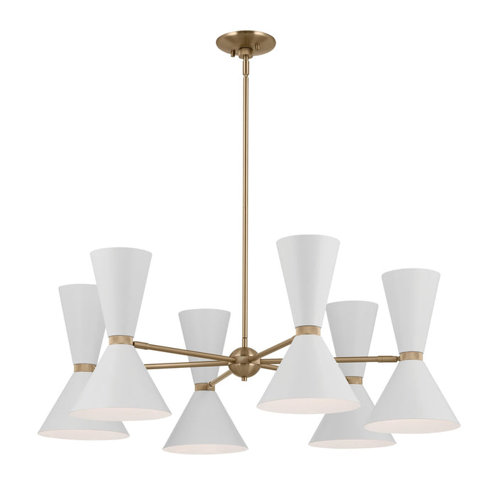 Myhouse Lighting Kichler - 52566CPZWH - 12 Light Chandelier - Phix - Champagne Bronze