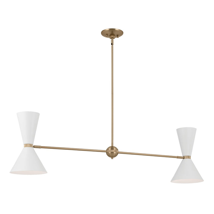 Myhouse Lighting Kichler - 52569CPZWH - Four Light Linear Chandelier - Phix - Champagne Bronze