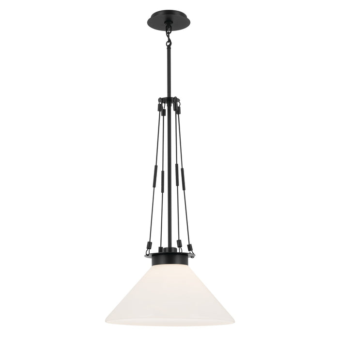 Myhouse Lighting Kichler - 52581BK - One Light Pendant - Albers - Black