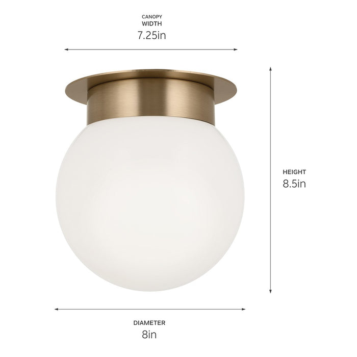 Myhouse Lighting Kichler - 52586CPZ - One Light Flush Mount - Albers - Champagne Bronze