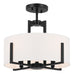 Myhouse Lighting Kichler - 52591BK - Four Light Semi Flush Mount - Malen - Black