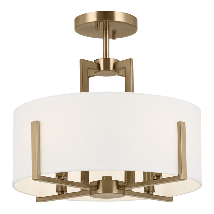 Myhouse Lighting Kichler - 52591CPZ - Four Light Semi Flush Mount - Malen - Champagne Bronze