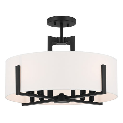 Myhouse Lighting Kichler - 52592BK - Eight Light Semi Flush Mount - Malen - Black