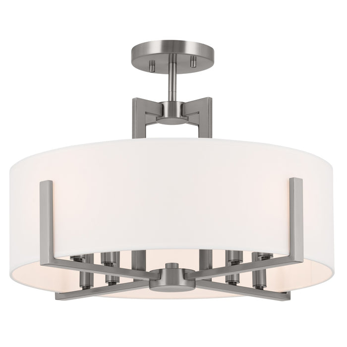 Myhouse Lighting Kichler - 52592CLP - Eight Light Semi Flush Mount - Malen - Classic Pewter