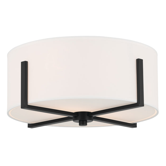 Myhouse Lighting Kichler - 52593BK - Two Light Flush Mount - Malen - Black