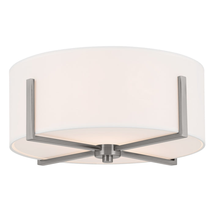 Myhouse Lighting Kichler - 52593CLP - Two Light Flush Mount - Malen - Classic Pewter