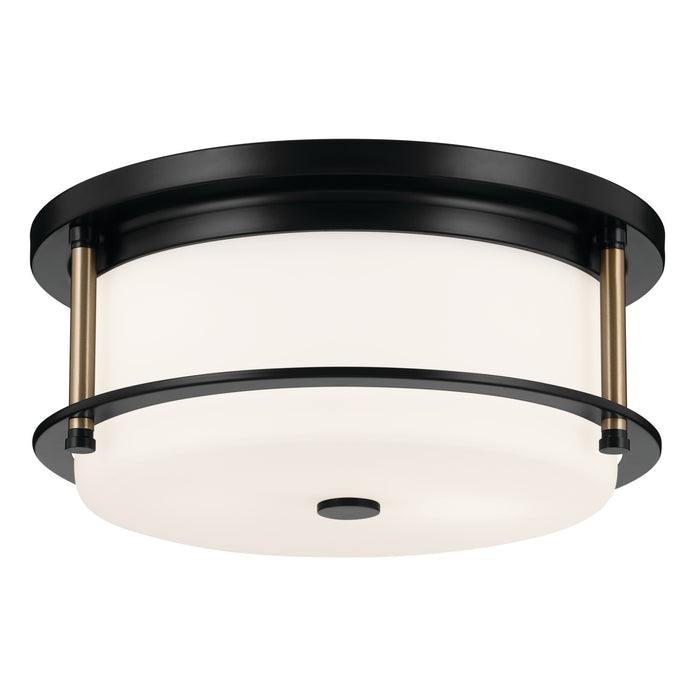 Myhouse Lighting Kichler - 52595BKCPZ - Two Light Flush Mount - Brit - Black