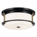 Myhouse Lighting Kichler - 52595BKCPZ - Two Light Flush Mount - Brit - Black