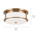 Myhouse Lighting Kichler - 52595CPZ - Two Light Flush Mount - Brit - Champagne Bronze