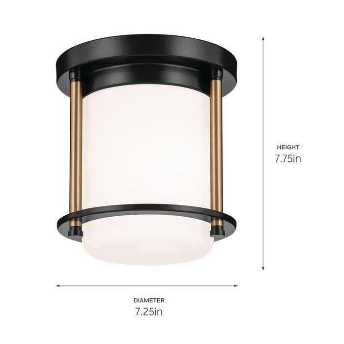 Myhouse Lighting Kichler - 52596BKCPZ - One Light Flush Mount - Brit - Black