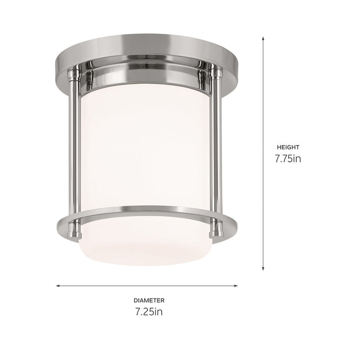 Myhouse Lighting Kichler - 52596PN - One Light Flush Mount - Brit - Polished Nickel