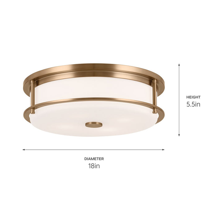 Myhouse Lighting Kichler - 52597CPZ - Four Light Flush Mount - Brit - Champagne Bronze