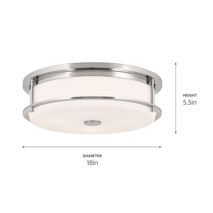 Myhouse Lighting Kichler - 52597PN - Four Light Flush Mount - Brit - Polished Nickel