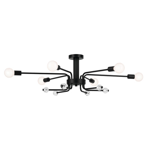 Myhouse Lighting Kichler - 52602BK - Six Light Semi Flush Mount - Ocala - Black