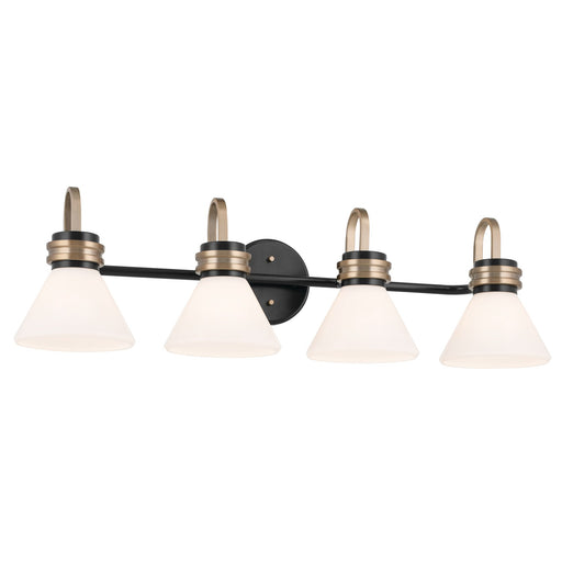 Myhouse Lighting Kichler - 55156BK - Four Light Bath - Farum - Black