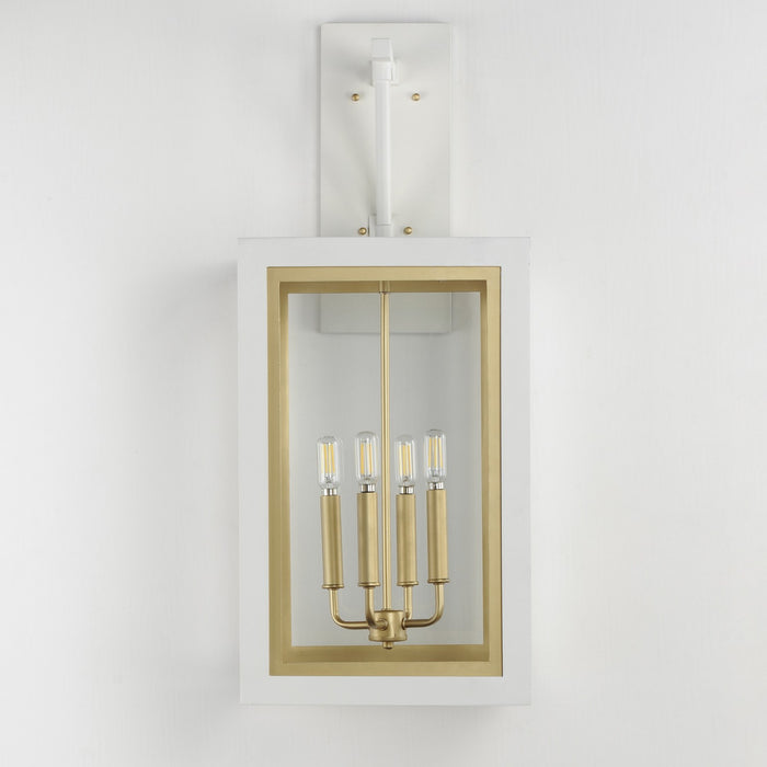 Myhouse Lighting Maxim - 30056CLWTGLD - Four Light Outdoor Wall Sconce - Neoclass - White/Gold