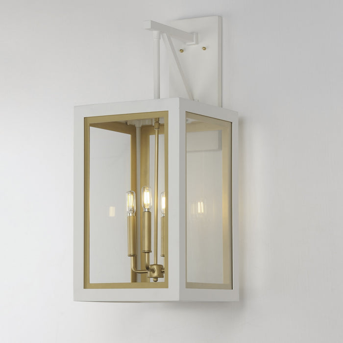 Myhouse Lighting Maxim - 30056CLWTGLD - Four Light Outdoor Wall Sconce - Neoclass - White/Gold