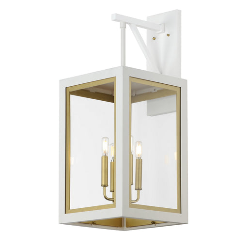Myhouse Lighting Maxim - 30056CLWTGLD - Four Light Outdoor Wall Sconce - Neoclass - White/Gold