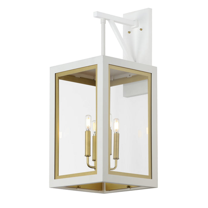 Myhouse Lighting Maxim - 30056CLWTGLD - Four Light Outdoor Wall Sconce - Neoclass - White/Gold