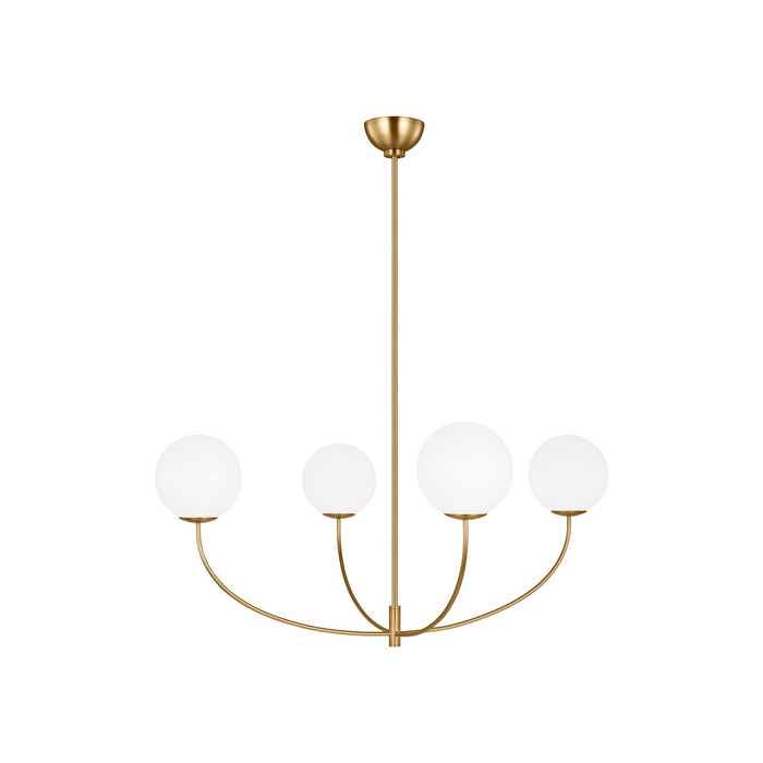 Myhouse Lighting Visual Comfort Studio - AEC1124BBS - Four Light Chandelier - Galassia - Burnished Brass