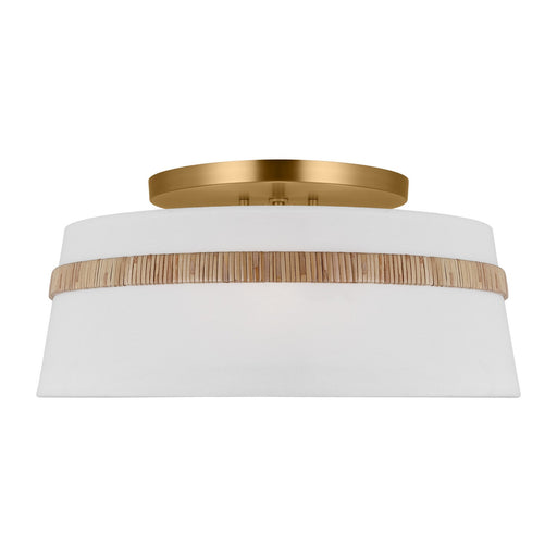 Myhouse Lighting Visual Comfort Studio - AF1153RTN - Three Light Semi-Flush Mount - Cordtlandt - Rattan