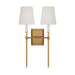 Myhouse Lighting Visual Comfort Studio - AW1202BBS - Two Light Wall Sconce - Baxley - Burnished Brass