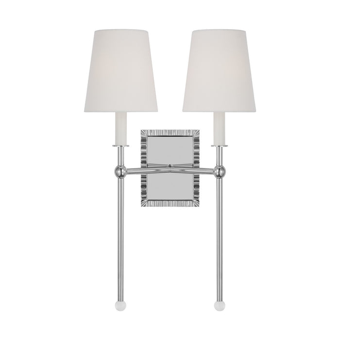 Myhouse Lighting Visual Comfort Studio - AW1202PN - Two Light Wall Sconce - Baxley - Polished Nickel