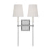 Myhouse Lighting Visual Comfort Studio - AW1202PN - Two Light Wall Sconce - Baxley - Polished Nickel