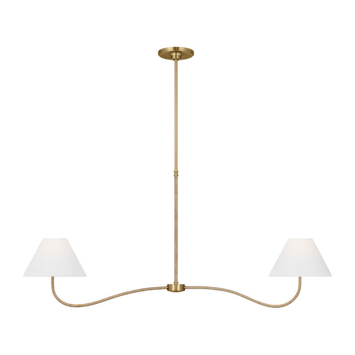 Myhouse Lighting Visual Comfort Studio - CC1712BBS - Two Light Linear Chandelier - Laguna - Burnished Brass