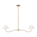 Myhouse Lighting Visual Comfort Studio - CC1712BBS - Two Light Linear Chandelier - Laguna - Burnished Brass