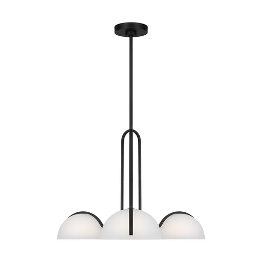 Myhouse Lighting Visual Comfort Studio - KC1133MBK - Three Light Chandelier - Nido - Midnight Black