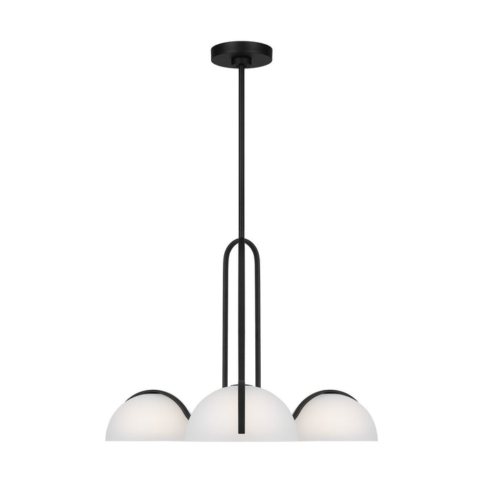 Myhouse Lighting Visual Comfort Studio - KC1133MBK - Three Light Chandelier - Nido - Midnight Black