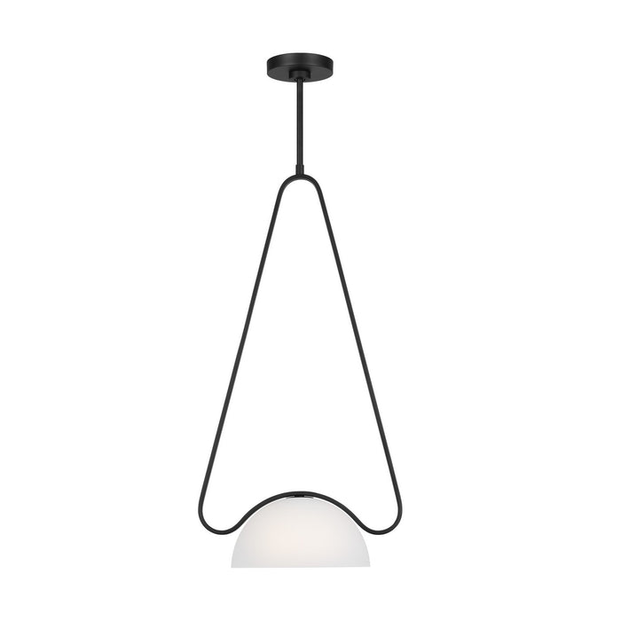 Myhouse Lighting Visual Comfort Studio - KP1151MBK - One Light Pendant - Nido - Midnight Black