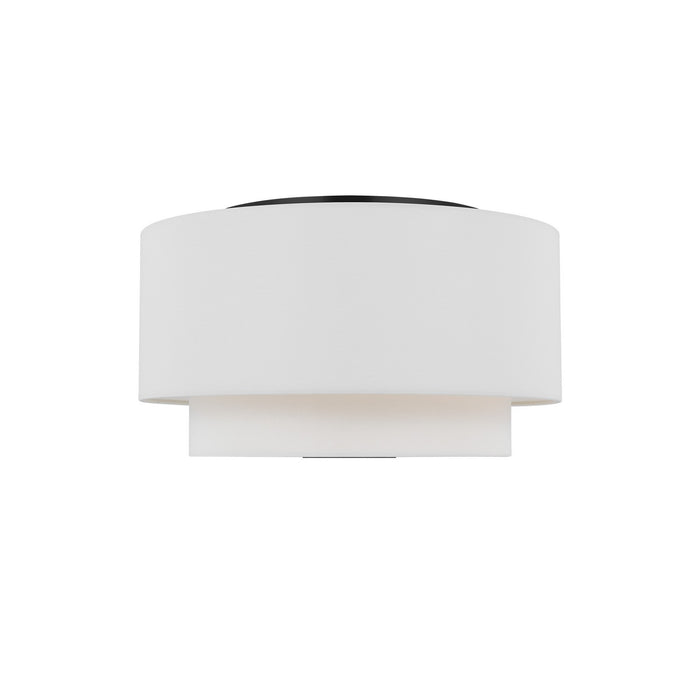 Myhouse Lighting Visual Comfort Studio - KSF1043MBK - Three Light Flush Mount - Sawyer - Midnight Black