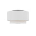 Myhouse Lighting Visual Comfort Studio - KSF1043MBK - Three Light Flush Mount - Sawyer - Midnight Black