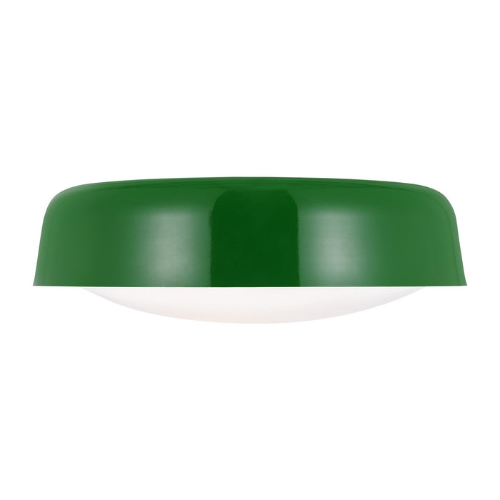 Myhouse Lighting Visual Comfort Studio - KSF1102GRN - Two Light Flush Mount - Draper - Green