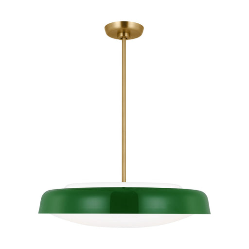 Myhouse Lighting Visual Comfort Studio - KSP1133GRN - Three Light Pendant - Draper - Green