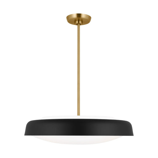 Myhouse Lighting Visual Comfort Studio - KSP1133MBK - Three Light Pendant - Draper - Midnight Black