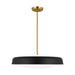 Myhouse Lighting Visual Comfort Studio - KSP1133MBK - Three Light Pendant - Draper - Midnight Black