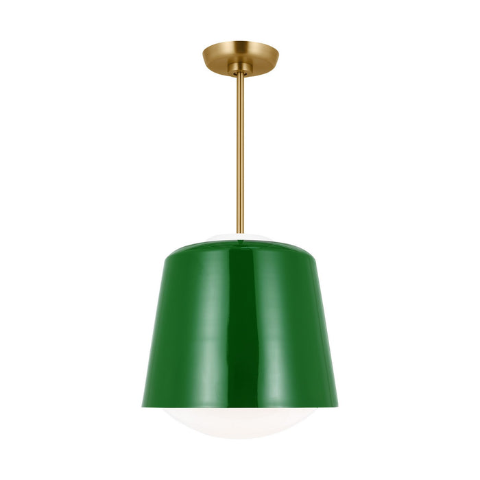 Myhouse Lighting Visual Comfort Studio - KSP1141GRN - One Light Pendant - Draper - Green