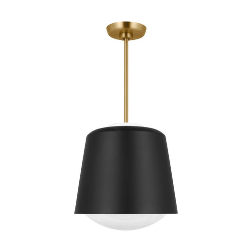 Myhouse Lighting Visual Comfort Studio - KSP1141MBK - One Light Pendant - Draper - Midnight Black