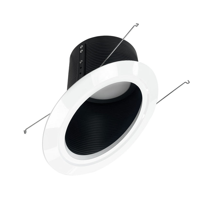 Myhouse Lighting Nora Lighting - NLRS-6S12L140B - LED Baffle Trim - Rec Slope 6" Trim - Black Baffle / White Flange