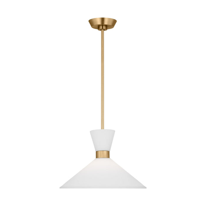 Myhouse Lighting Visual Comfort Studio - DJP1091SB - One Light Pendant - Belcarra - Satin Brass