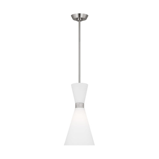 Myhouse Lighting Visual Comfort Studio - DJP1101BS - One Light Pendant - Belcarra - Brushed Steel