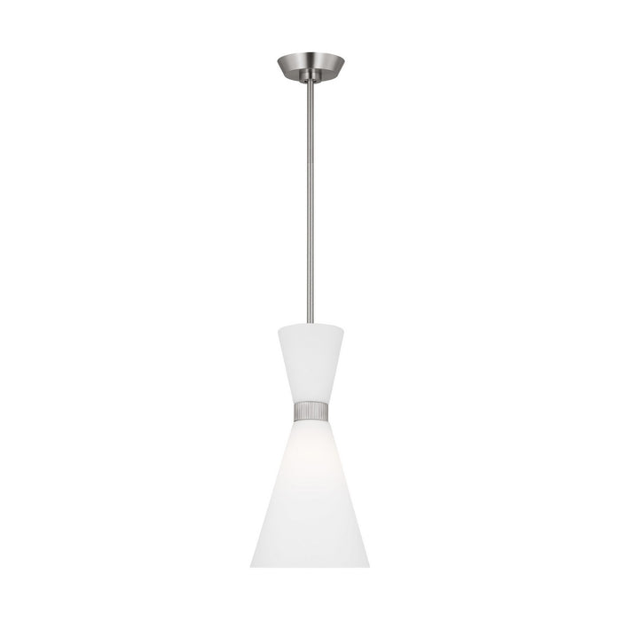 Myhouse Lighting Visual Comfort Studio - DJP1101BS - One Light Pendant - Belcarra - Brushed Steel