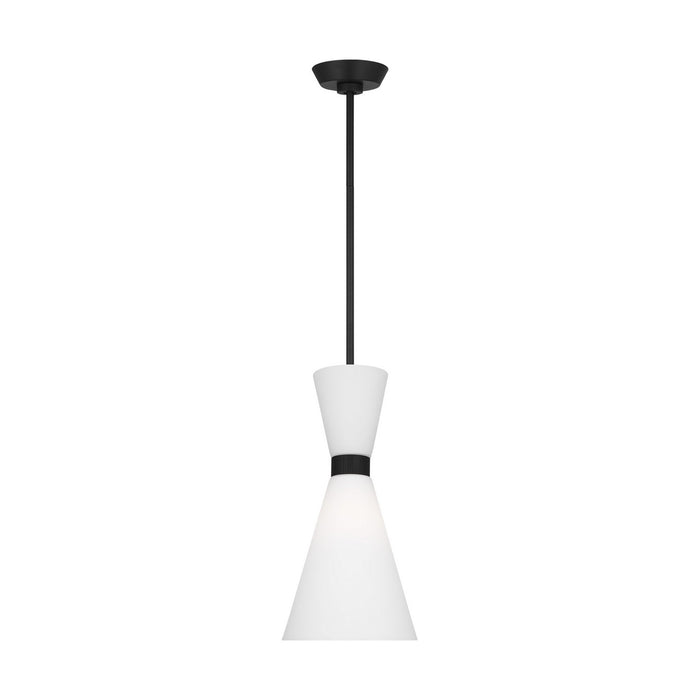 Myhouse Lighting Visual Comfort Studio - DJP1101MBK - One Light Pendant - Belcarra - Midnight Black